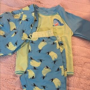 Kids Shark Swim Set - Blue and Green